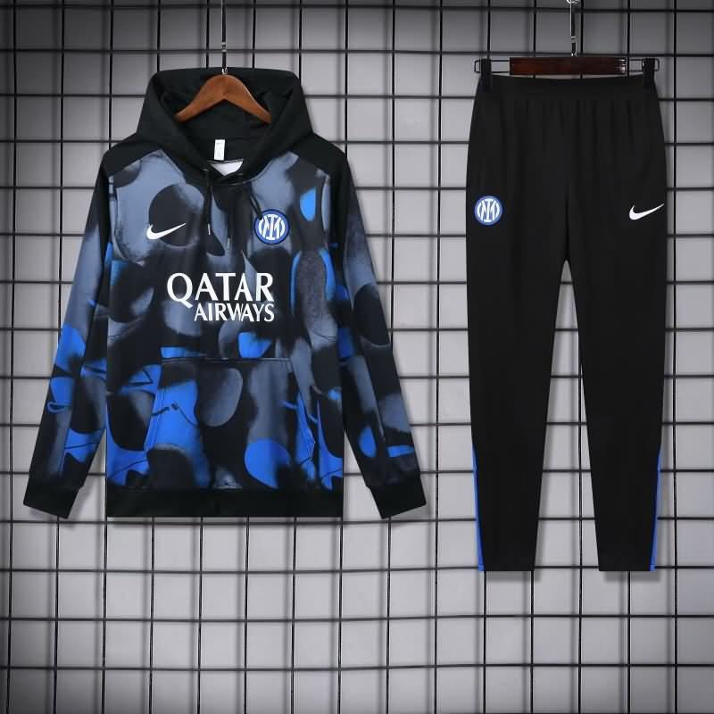 Thailand Quality(AAA) 24/25 Inter Milan Black Soccer Tracksuit