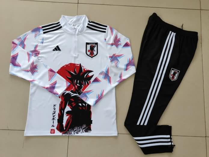 Thailand Quality(AAA) 2024 Japan White Soccer Tracksuit 02