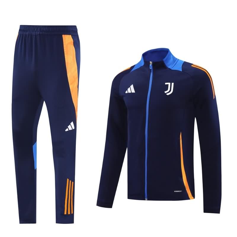 Thailand Quality(AAA) 24/25 Juventus Dark Blue Soccer Tracksuit 02