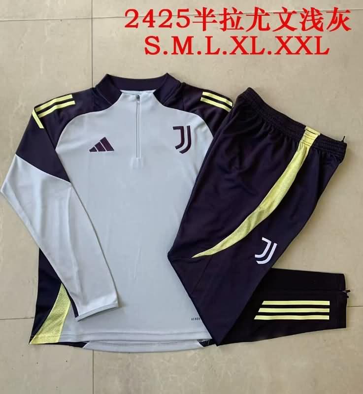 Thailand Quality(AAA) 24/25 Juventus Grey Soccer Tracksuit