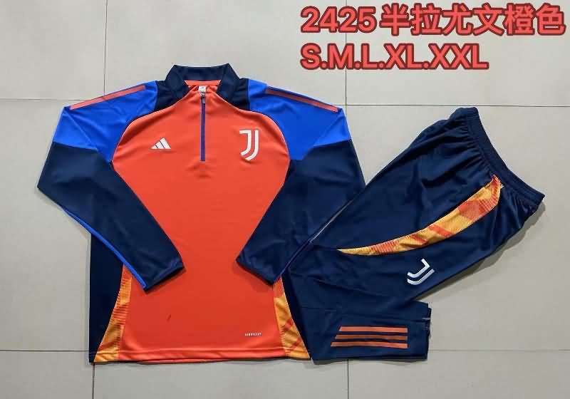 Thailand Quality(AAA) 24/25 Juventus Orange Soccer Tracksuit