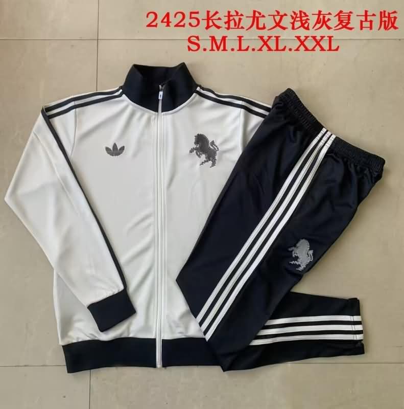 Thailand Quality(AAA) 24/25 Juventus White Soccer Tracksuit