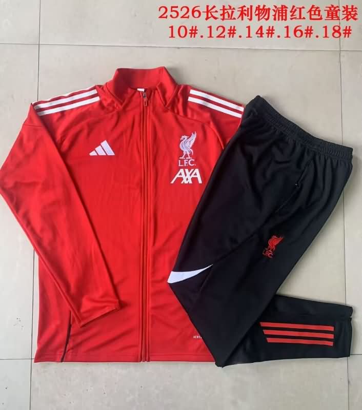 Kids - Thailand Quality(AAA) 24/25 Liverpool Red Soccer Tracksuit