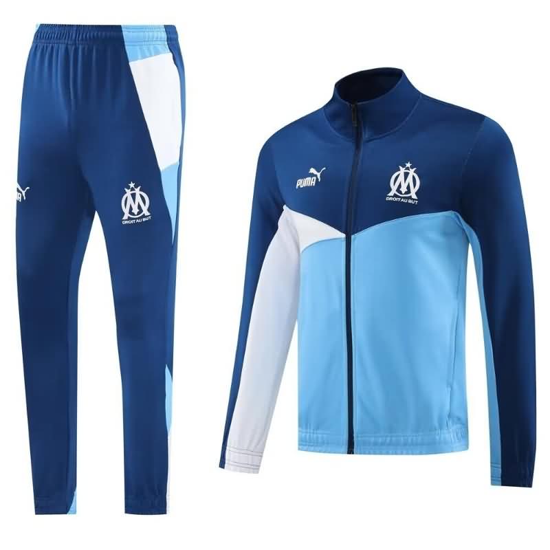 Thailand Quality(AAA) 24/25 Marseilles Blue Soccer Tracksuit