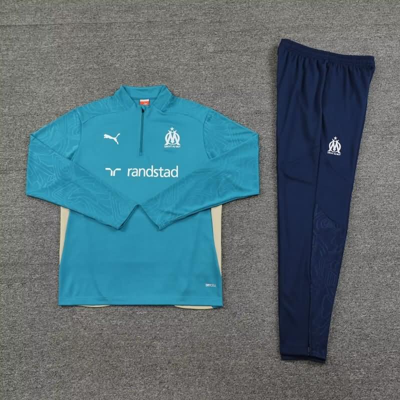 Thailand Quality(AAA) 24/25 Marseilles Blue Soccer Tracksuit 02