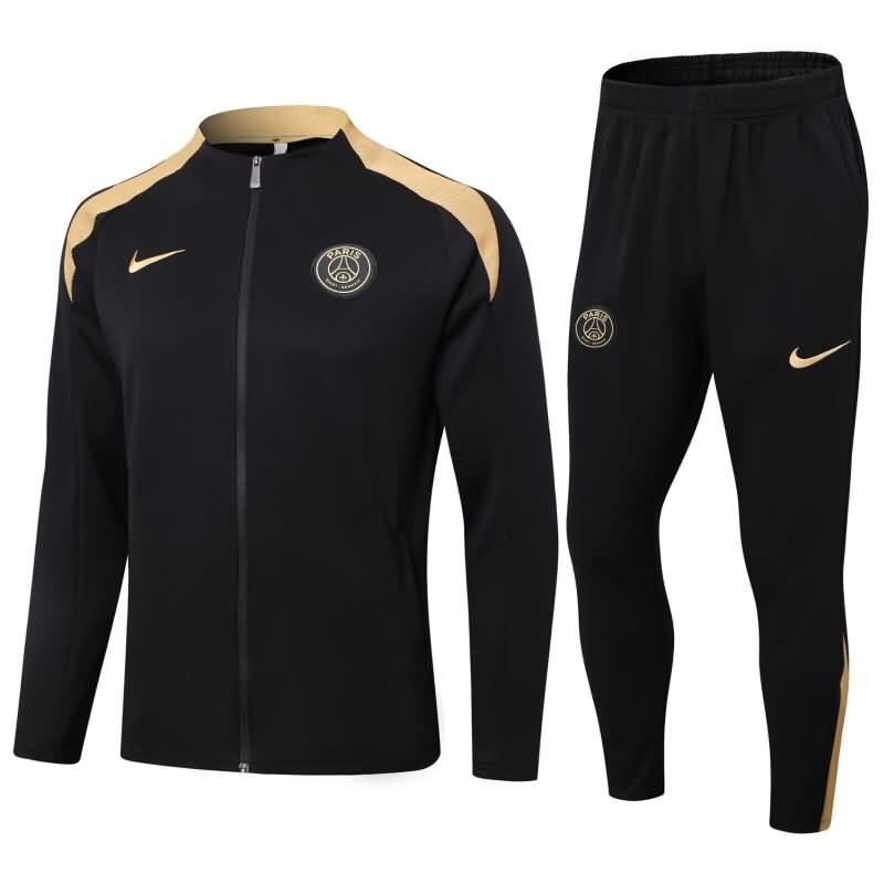 Thailand Quality(AAA) 24/25 Paris St Germain Black Soccer Tracksuit