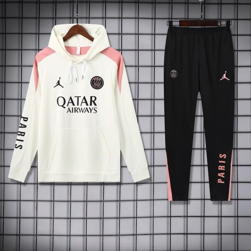 Thailand Quality(AAA) 24/25 Paris St Germain White Soccer Tracksuit 05