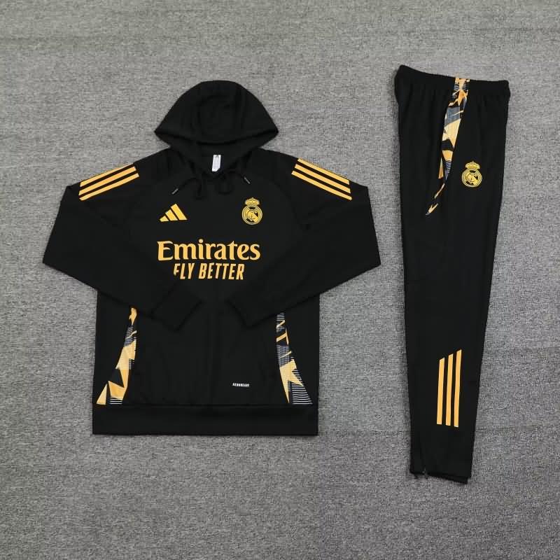 Thailand Quality(AAA) 24/25 Real Madrid Black Soccer Tracksuit 07