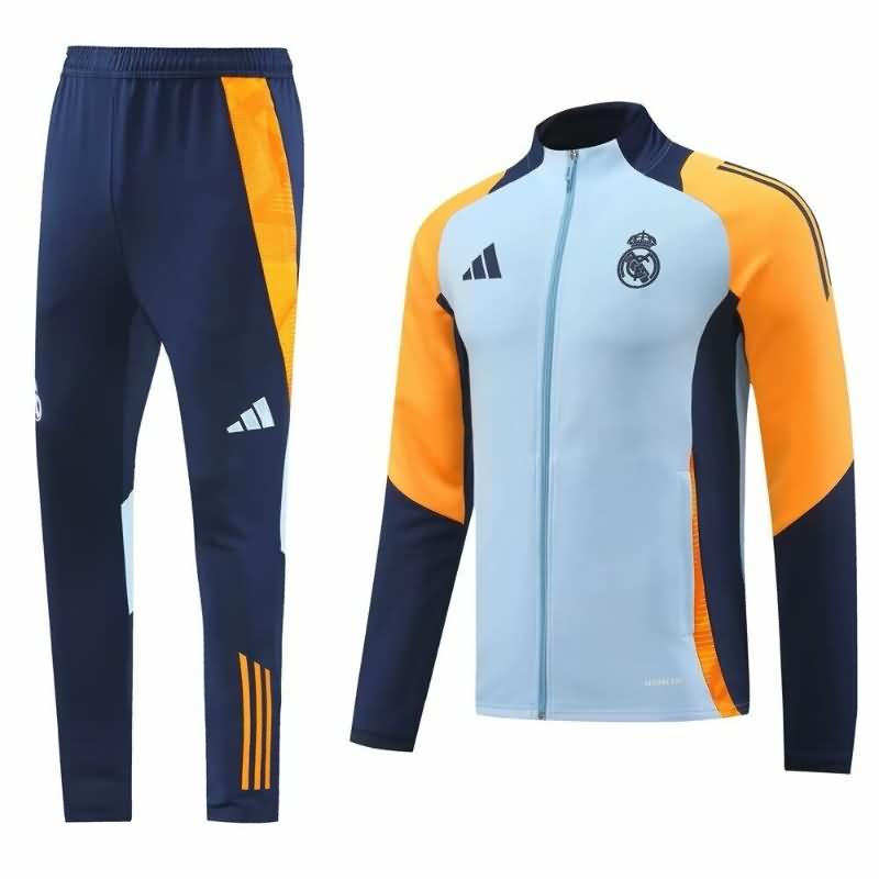 Thailand Quality(AAA) 24/25 Real Madrid Blue Soccer Tracksuit