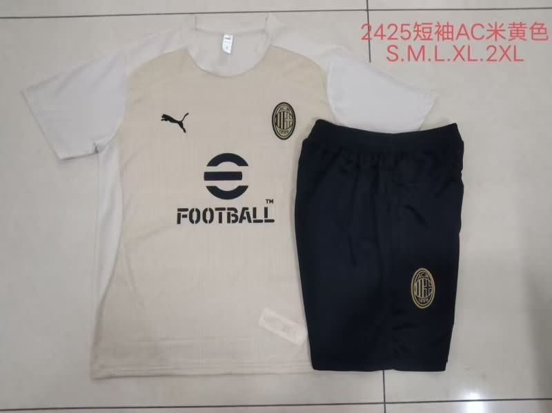 Thailand Quality(AAA) 24/25 AC Milan Grey Soccer Training Sets