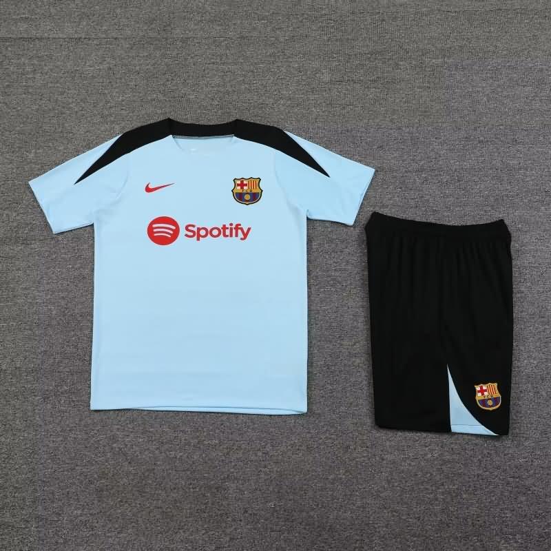 Thailand Quality(AAA) 24/25 Barcelona Light Blue Soccer Training Sets 02