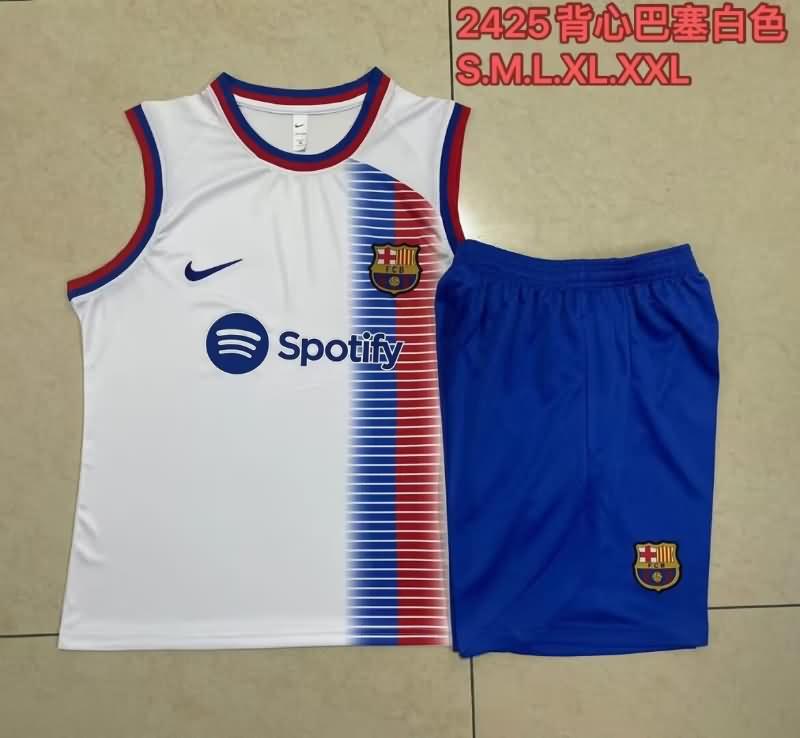 Thailand Quality(AAA) 24/25 Barcelona White Soccer Training Sets