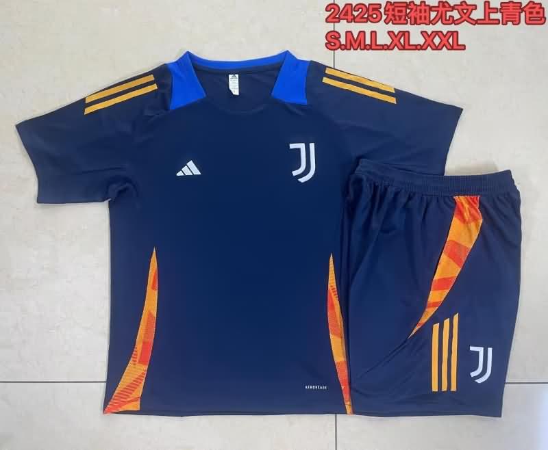 Thailand Quality(AAA) 24/25 Juventus Dark Blue Soccer Training Sets