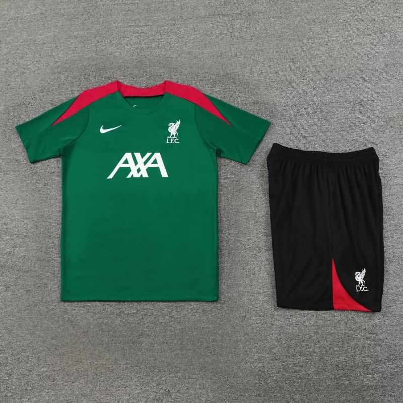 Thailand Quality(AAA) 24/25 Liverpool Green Soccer Training Sets