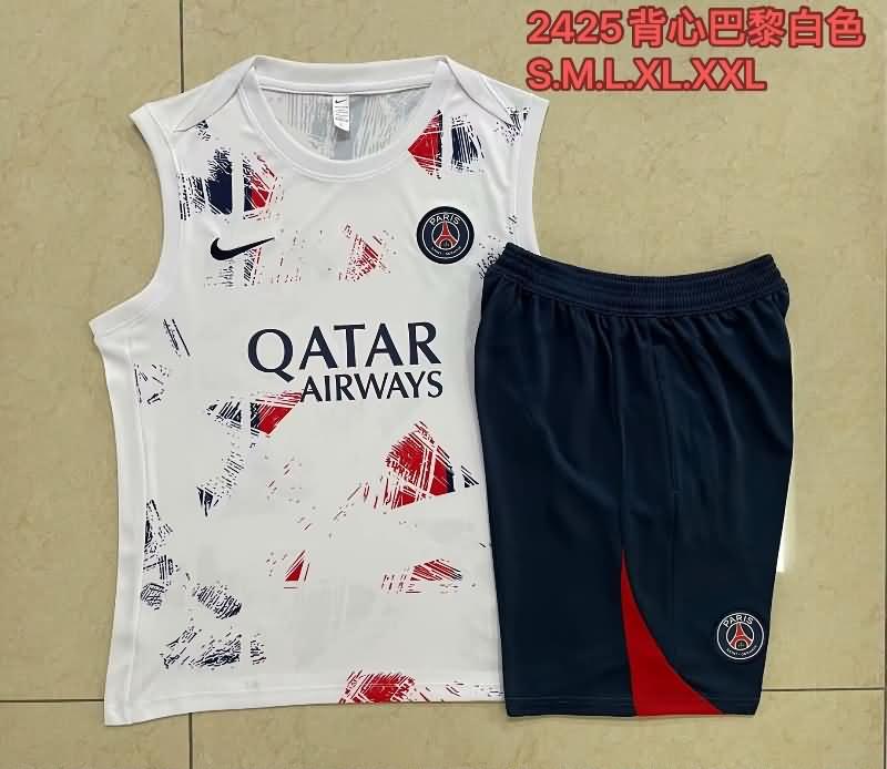 Thailand Quality(AAA) 24/25 Paris St Germain White Soccer Training Sets