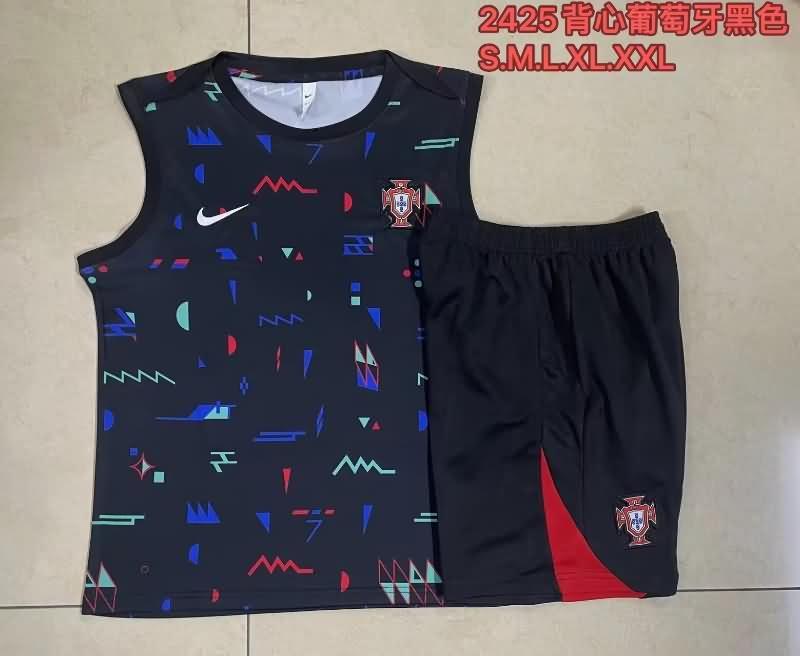 Thailand Quality(AAA) 24/25 Portugal Dark Blue Soccer Training Sets