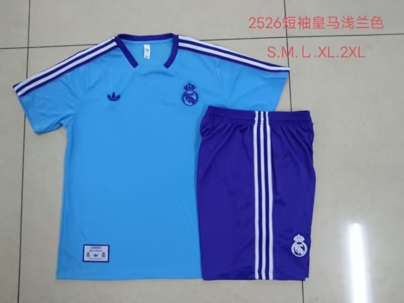 Thailand Quality(AAA) 24/25 Real Madrid Blue Soccer Training Sets 03