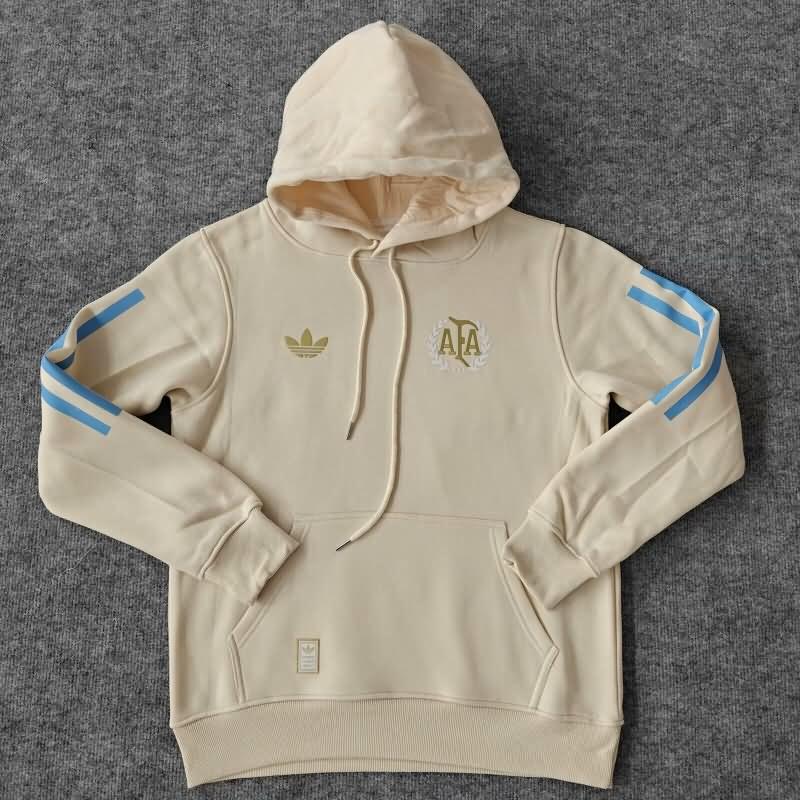 Thailand Quality(AAA) 2024 Argentina Cream Soccer Hoodies