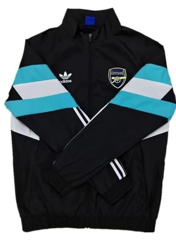 Thailand Quality(AAA) 24/25 Arsenal Black Soccer Windbreaker 02