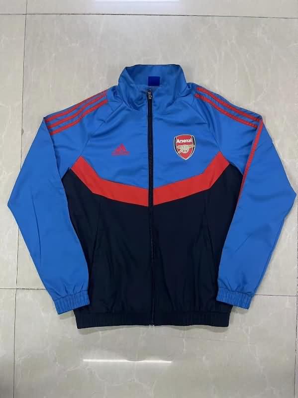 Thailand Quality(AAA) 24/25 Arsenal Blue Soccer Windbreaker