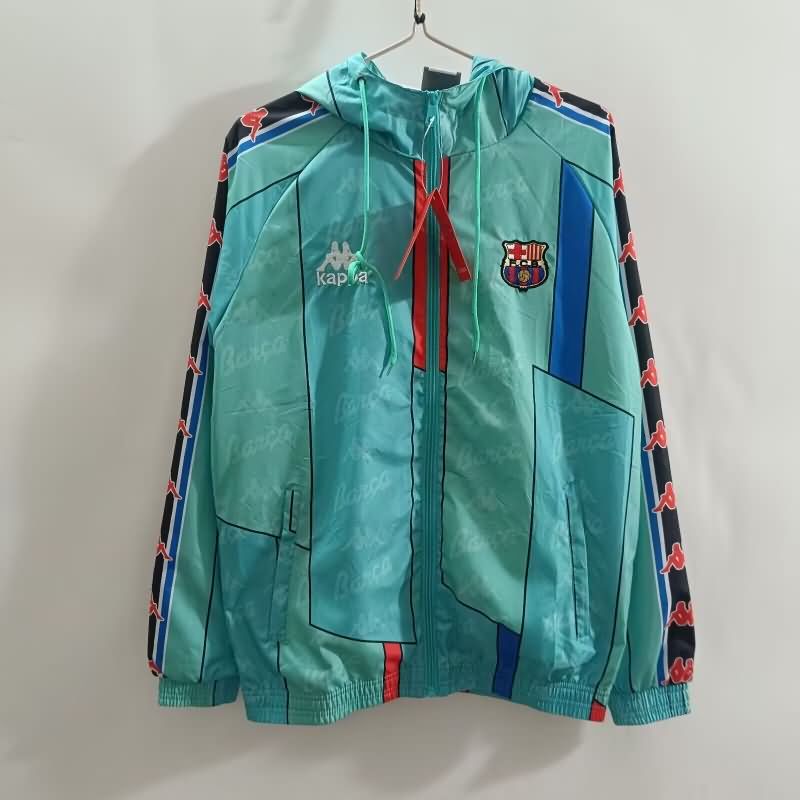 Thailand Quality(AAA) 24/25 Barcelona Green Soccer Windbreaker