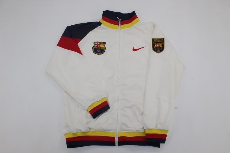 Thailand Quality(AAA) 24/25 Barcelona White Soccer Windbreaker