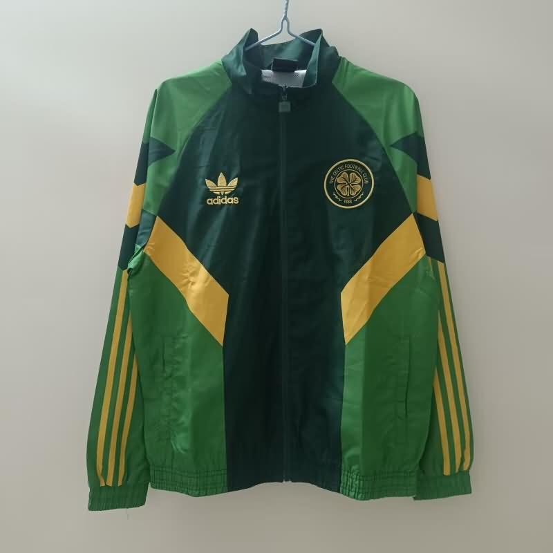 Thailand Quality(AAA) 24/25 Celtic Green Soccer Windbreaker