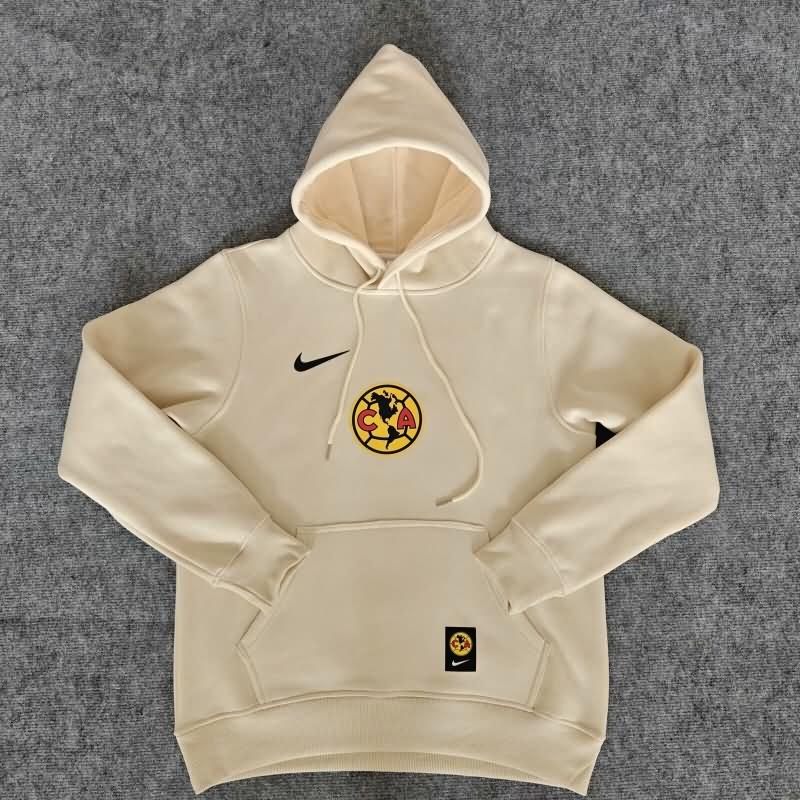 Thailand Quality(AAA) 2024 Club America Cream Soccer Hoodies