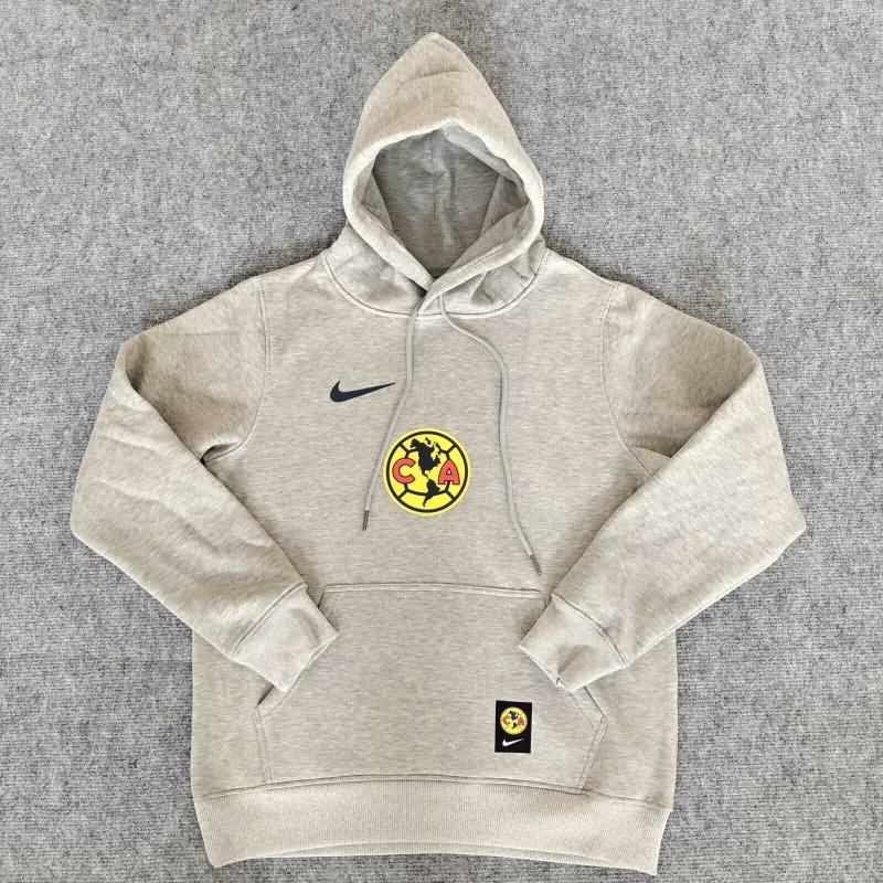 Thailand Quality(AAA) 2024 Club America Grey Soccer Hoodies