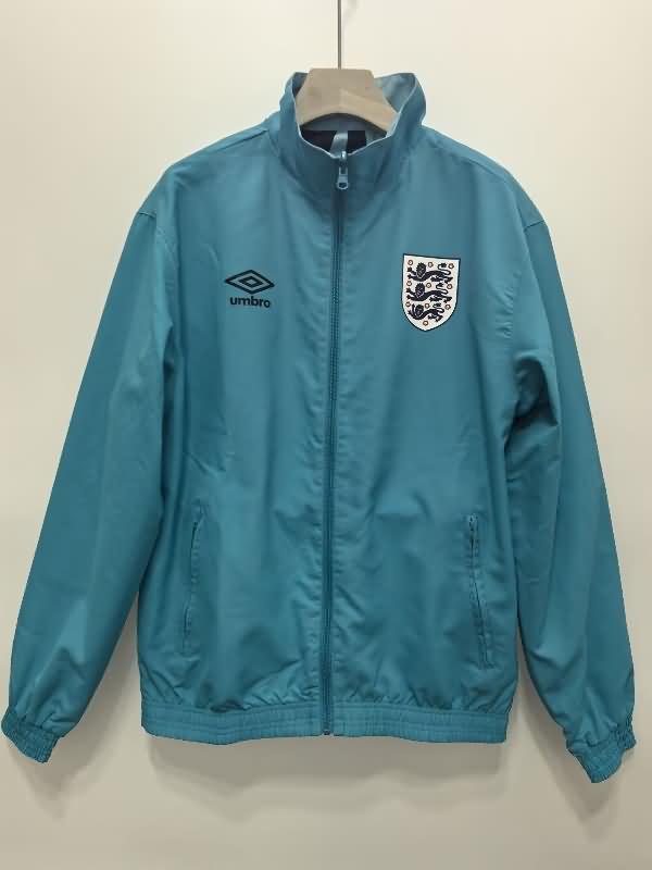 Thailand Quality(AAA) 24/25 England Green Reversible Soccer Windbreaker