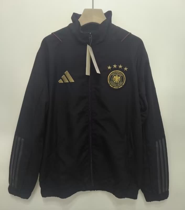 Thailand Quality(AAA) 2024 Germany Black Soccer Windbreaker 04