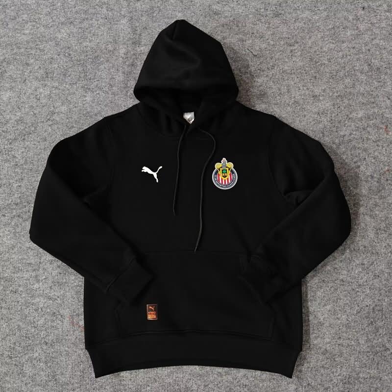 Thailand Quality(AAA) 2024 Guadalajara Black Soccer Hoodies