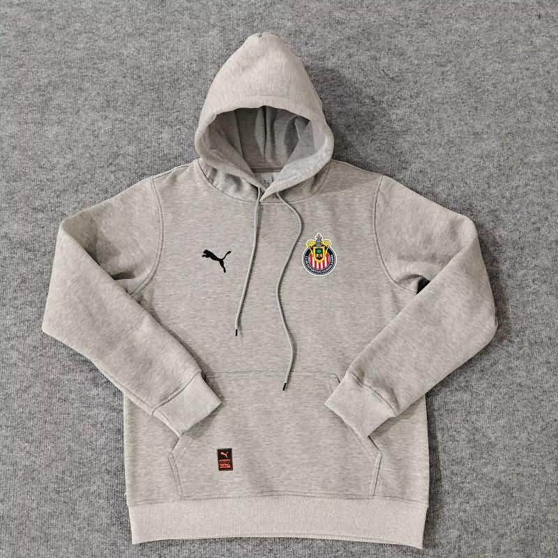 Thailand Quality(AAA) 2024 Guadalajara Grey Soccer Hoodies