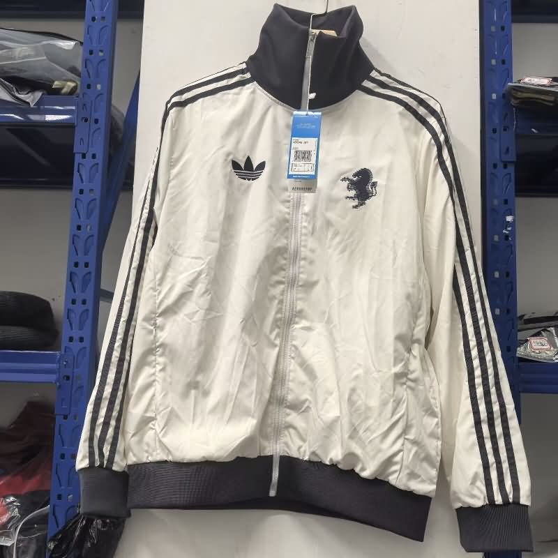 Thailand Quality(AAA) 24/25 Juventus White Soccer Windbreaker