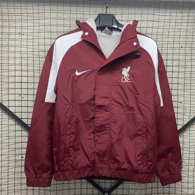 Thailand Quality(AAA) 24/25 Liverpool Red Soccer Windbreaker 02