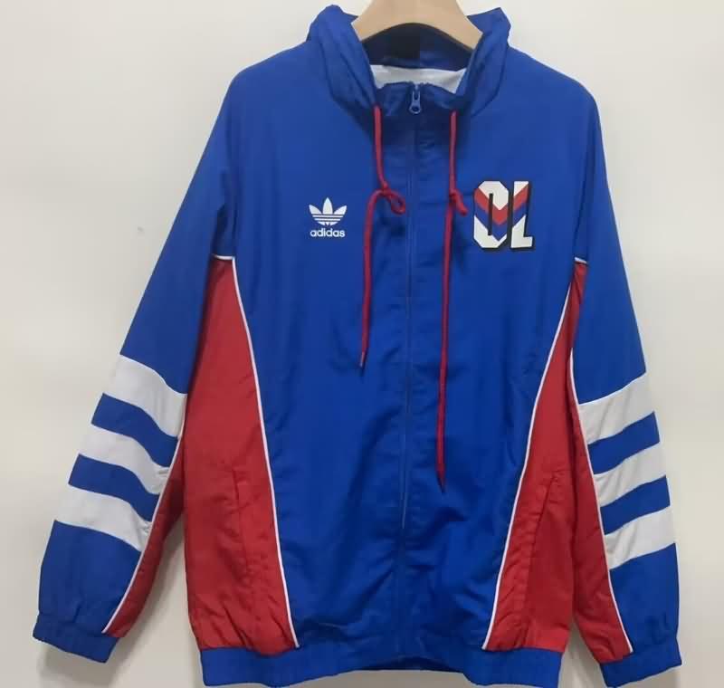 Thailand Quality(AAA) 24/25 Lyon Blue Soccer Windbreaker 02