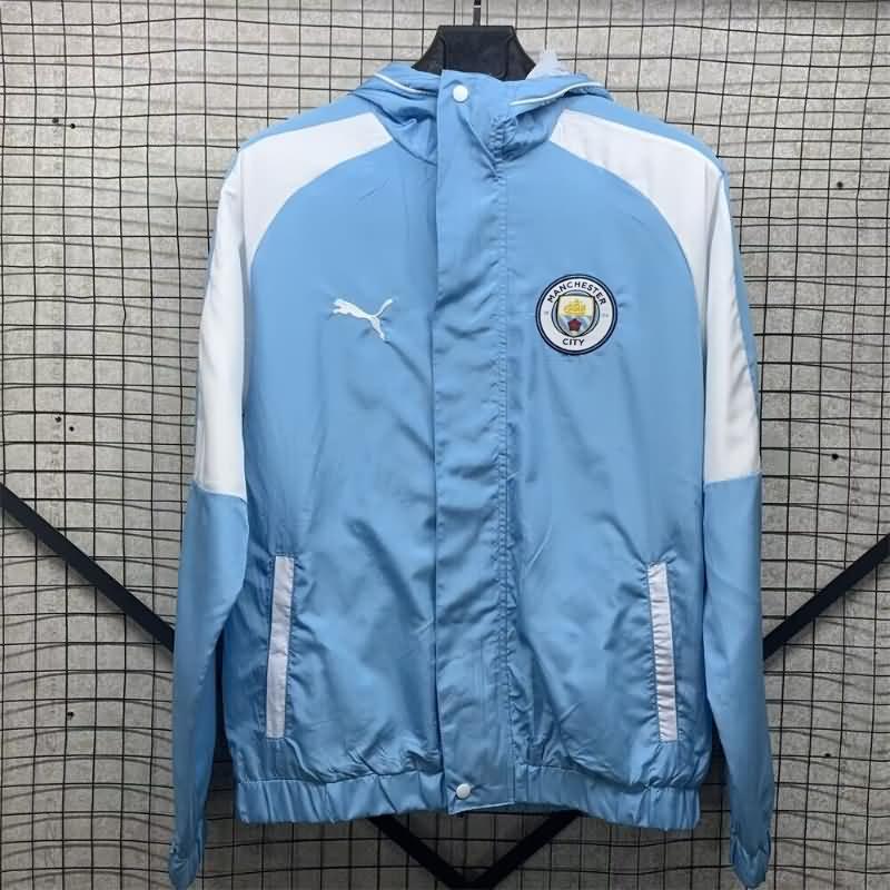 Thailand Quality(AAA) 24/25 Manchester City Blue Soccer Windbreaker