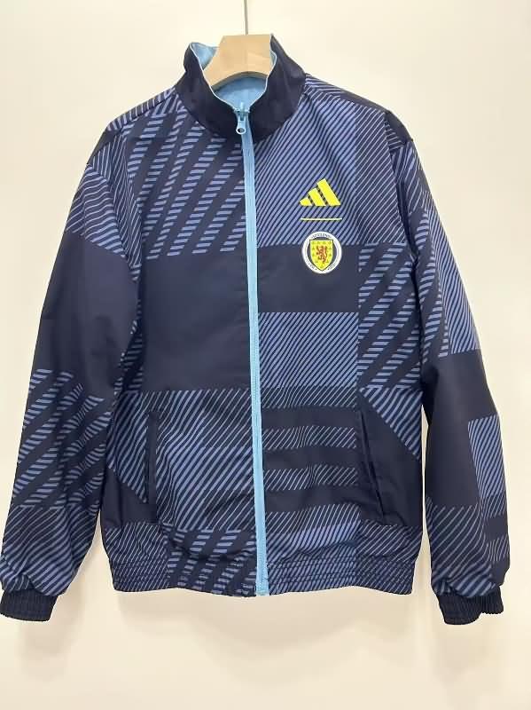 Thailand Quality(AAA) 24/25 Scotland Dark Blue Reversible Soccer Windbreaker