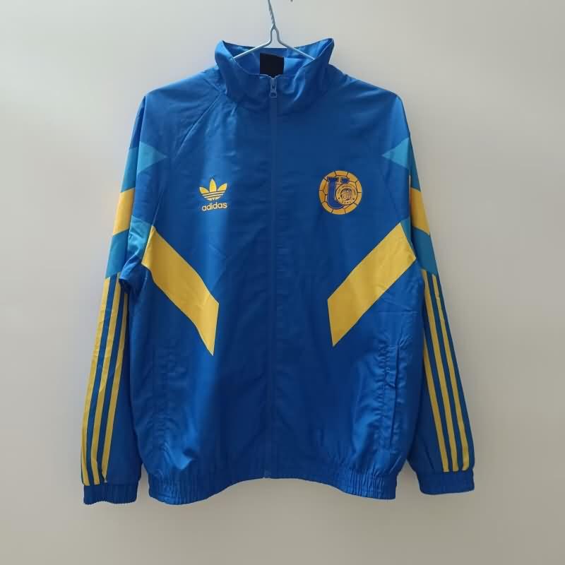 Thailand Quality(AAA) 24/25 Tigres UANL Blue Soccer Windbreaker