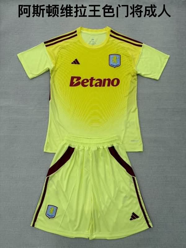 25/26 Aston Villa Goalkeeper Yellow Soccer Jersey