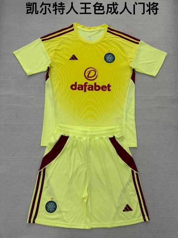25/26 Celtic Goalkeeper Yellow Soccer Jersey