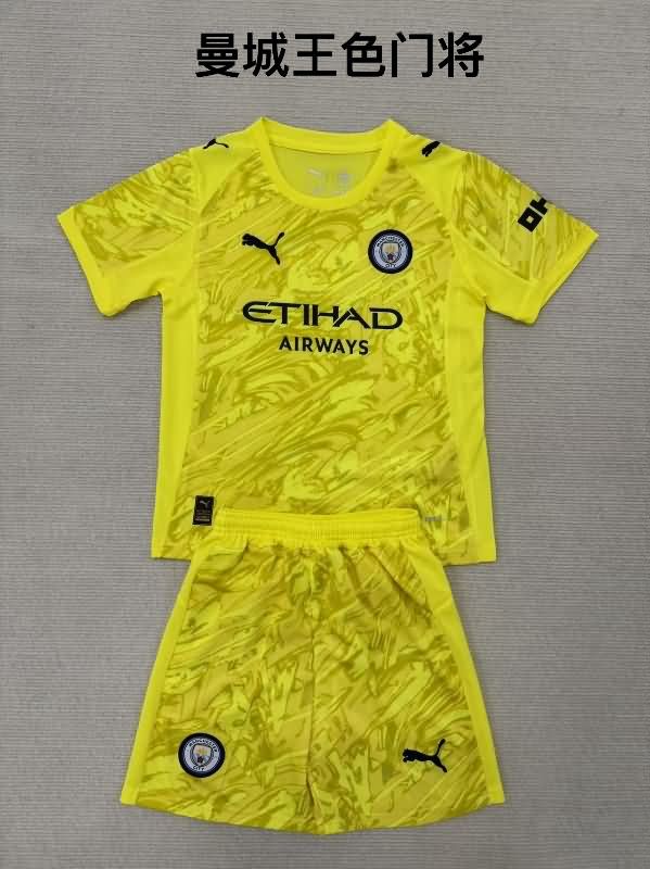 25/26 Manchester City Goalkeeper Yellow Soccer Jersey