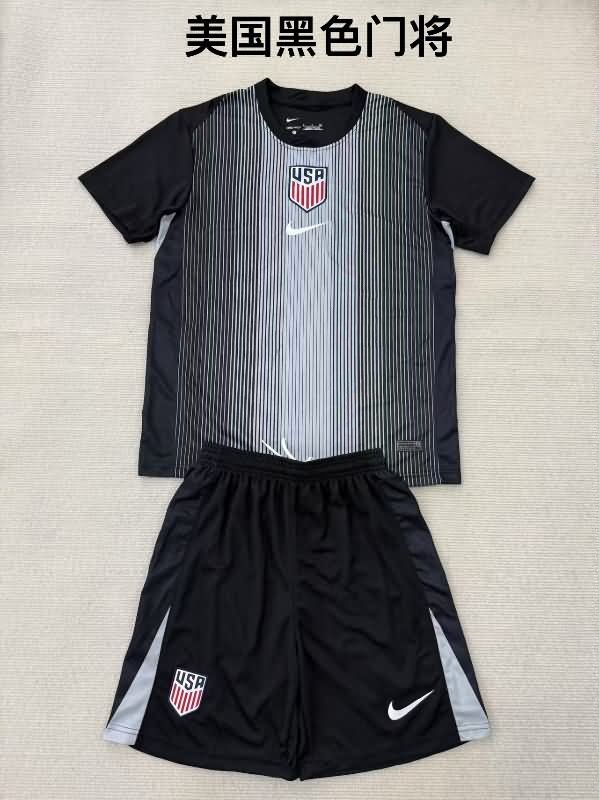 2025 USA Goalkeeper Black Soccer Jersey