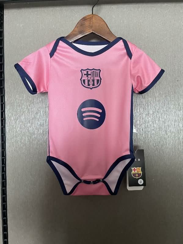 25/26 Barcelona Pink Baby Soccer Jerseys