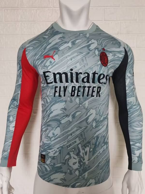 Thailand Quality(AAA) 25/26 AC Milan Goalkeeper Grey Long Sleeve Soccer Jersey(Player)