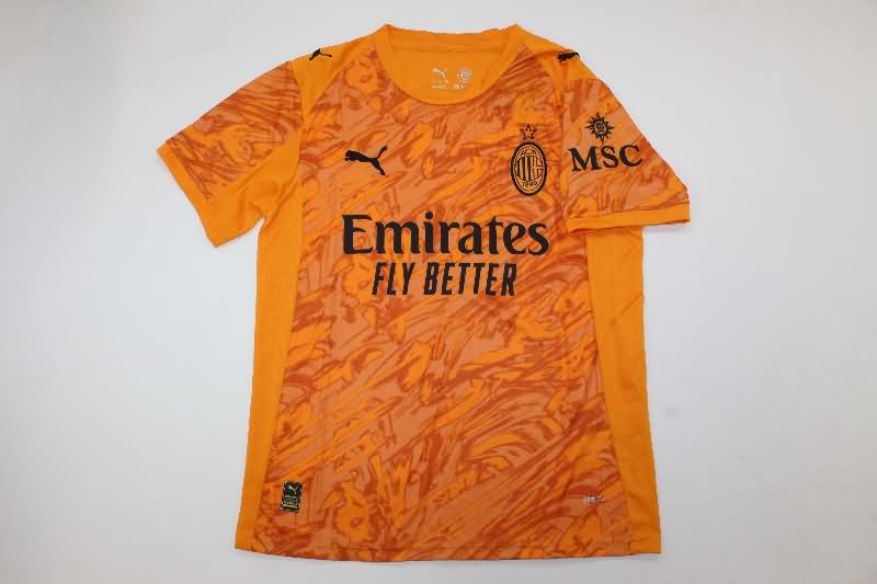 Thailand Quality(AAA) 25/26 AC Milan Goalkeeper Orange Soccer Jersey