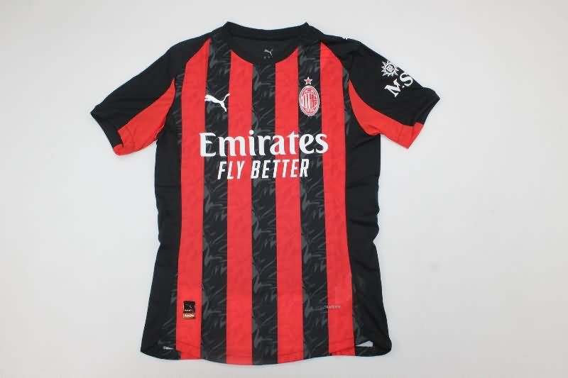 Thailand Quality(AAA) 25/26 AC Milan Home Soccer Jersey (Player)
