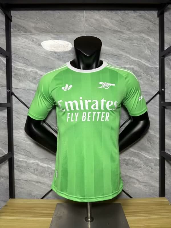Thailand Quality(AAA) 25/26 Arsenal Goalkeeper Green Soccer Jersey(Player)