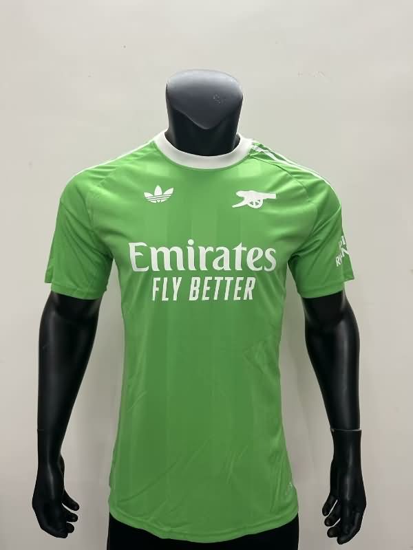 Thailand Quality(AAA) 25/26 Arsenal Goalkeeper Green Soccer Jersey(Player) Leaked