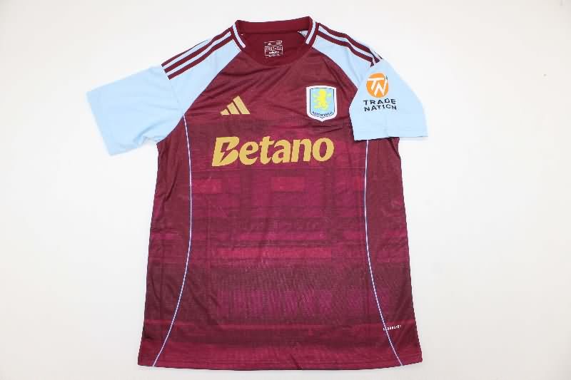 Thailand Quality(AAA) 25/26 Aston Villa Home Soccer Jersey